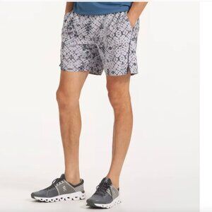 Vuori Gray Patterned Men's Athletic Shorts